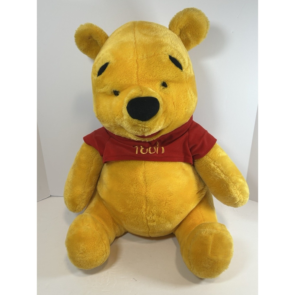 Vintage Walt Disney Jumbo Winnie‎ the Pooh Large Seated Plush Bear 20"